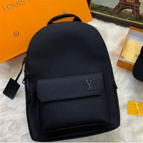 louis vuitton black checkered backpack